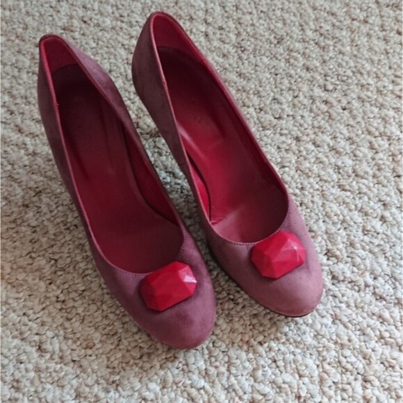 Boden Plum color Suede pump size 36.5 - Picture 1 of 10